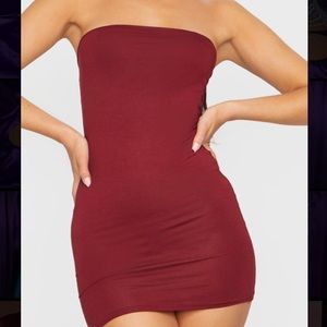 Basic Burgundy Tube dress